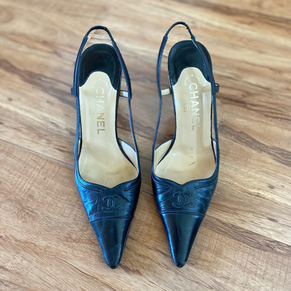 Chanel pumps 3 inch heels